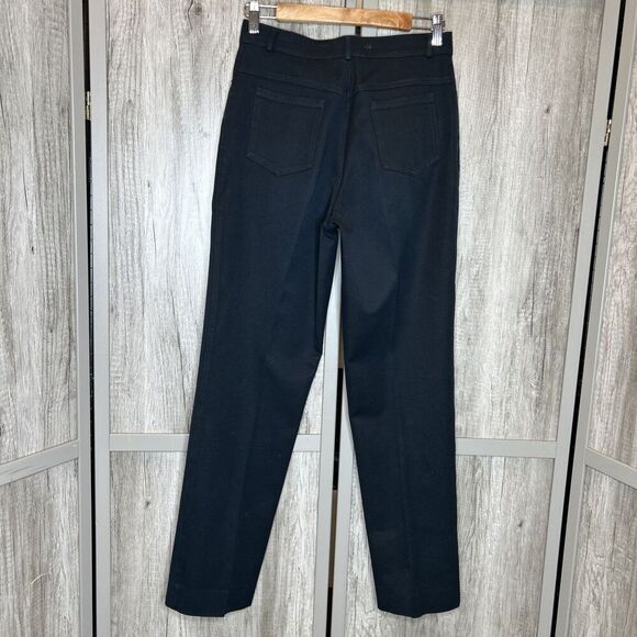 St John Marie Gray Pants Women Size 4 Black Color High Waist Straight Leg - Picture 4 of 8